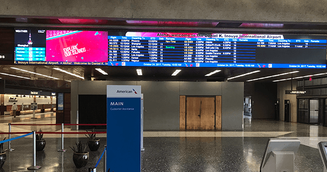 Honolulu International Airport LED Videowall