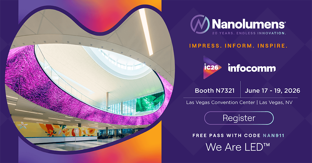 Nanolumens to Bring Real-World LED Applications to Life at InfoComm 2026